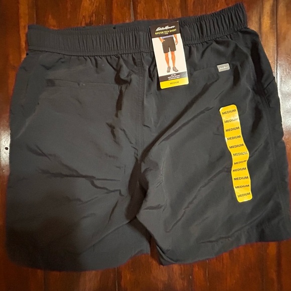NWT Eddie Bauer Ripstop Tech Short black UPF 50+ adjustable belt - Picture 2 of 5